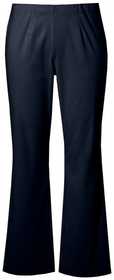 Ulla Popken 854910 Teplé strečové nohavice s pružným pásom Tmavomodrá - Látkové nohavice - Dámske široké nohavice plus size