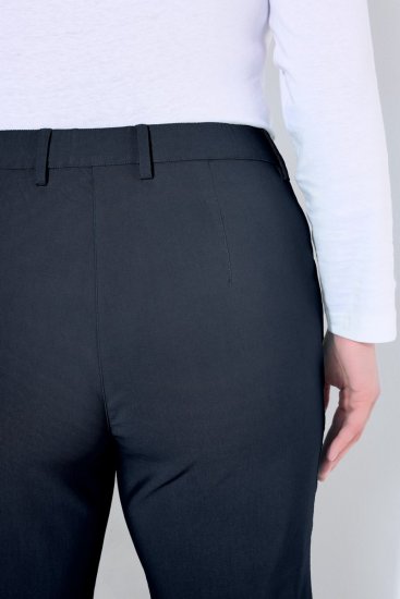 Ulla Popken 854987 Teplé strečové nohavice s pohodlným pásom Tmavomodrá - Látkové nohavice - Dámske široké nohavice plus size
