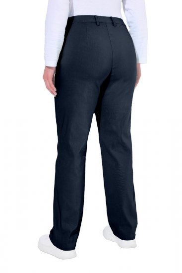 Ulla Popken 854987 Teplé strečové nohavice s pohodlným pásom Tmavomodrá - Látkové nohavice - Dámske široké nohavice plus size