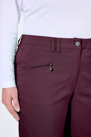 Ulla Popken 854987 Teplé strečové nohavice s pohodlným pásom Baklažánová - Látkové nohavice - Dámske široké nohavice plus size