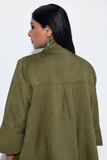 Ulla Popken 855125 Sako Khaki - Bundy - Dámske bundy vo veľkých veľkostiach