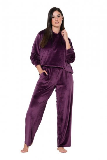 Ulla Popken 856119 Domáce nohavice Slivková - Pyžamá a domáce oblečenie - 