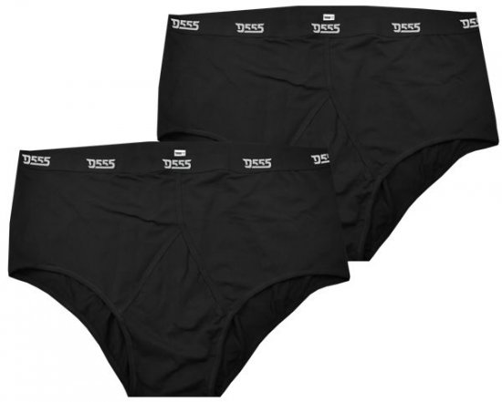 D555 Thompson Briefs Underwear 2-pack Black - Spodná bielizeň - Spodné Prádlo 2XL-8XL