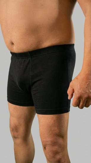 20 Nodi 978 Stretch Cotton Boxer with Internal Elastic Band Black - Boxerky - Boxerky 2XL-12XL