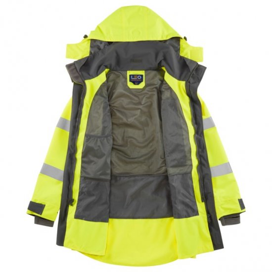 Leo Eastleigh Ecoviz 10K Performance Breathable Anorak Hi-Vis Yellow - Pracovné odevy - Pracovné Odevy 3XL-6XL