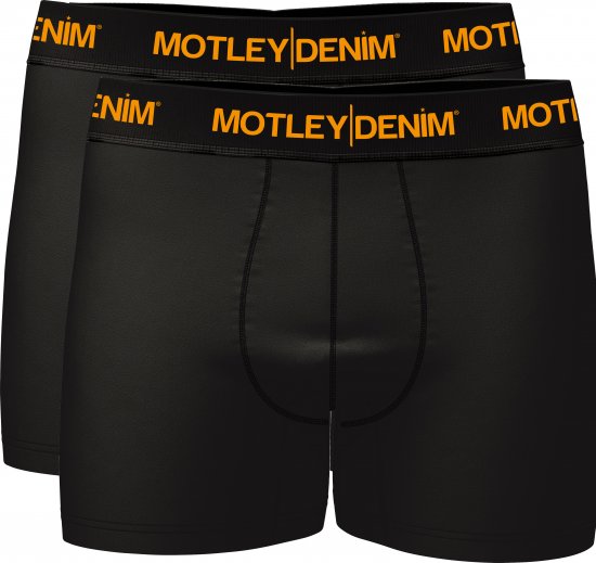 Motley Denim Amsterdam Boxershorts Black 2-pack - Spodná bielizeň - Spodné Prádlo 2XL-8XL