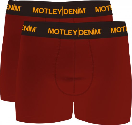 Motley Denim Amsterdam Boxershorts Red 2-pack - Spodná bielizeň - Spodné Prádlo 2XL-8XL
