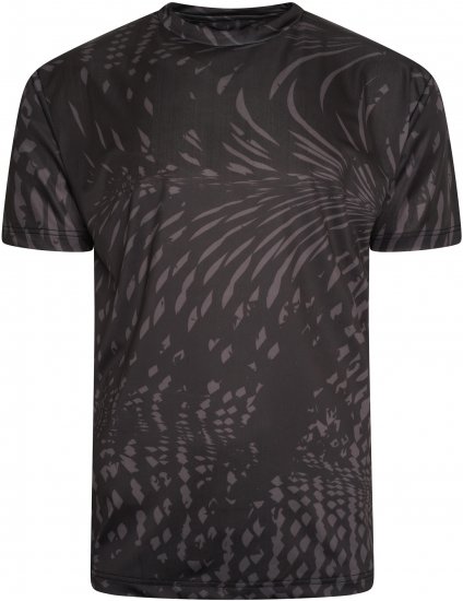 Kam Jeans AP003 Active Performance Marl Tee Black - Tričká - Nadrozmerné tričká - 2XL-14XL