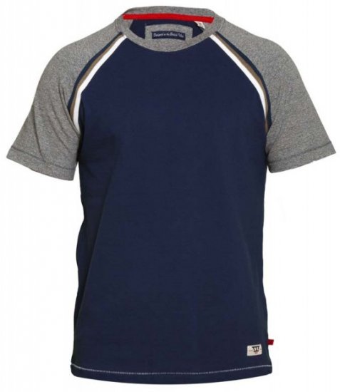 D555 Ashburn T-shirt Navy - Tričká - Nadrozmerné tričká - 2XL-14XL