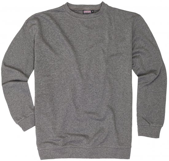 Adamo Athen Crew neck Sweatshirt Grey - Mikiny & mikiny bez kapucne - Mikiny & Mikiny s Kapucňou 2XL-12XL