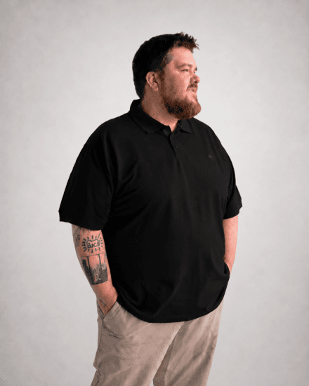 Motley Denim Bratislava Polo Black - Polokošele - Polokošele 2XL-8XL