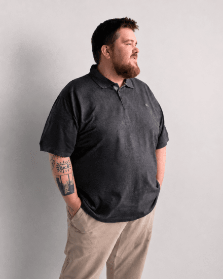 Motley Denim Bratislava Polo Charcoal - Polokošele - Polokošele 2XL-8XL