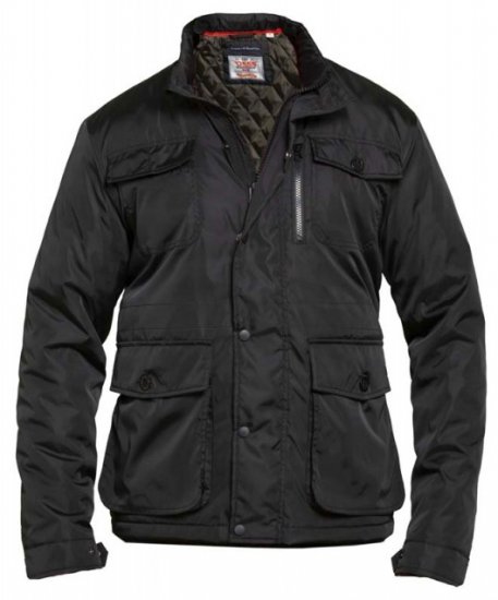 D555 Brentford Jacket Black - Bundy - Bundy Nadmerné Veľkosti 2XL-8XL