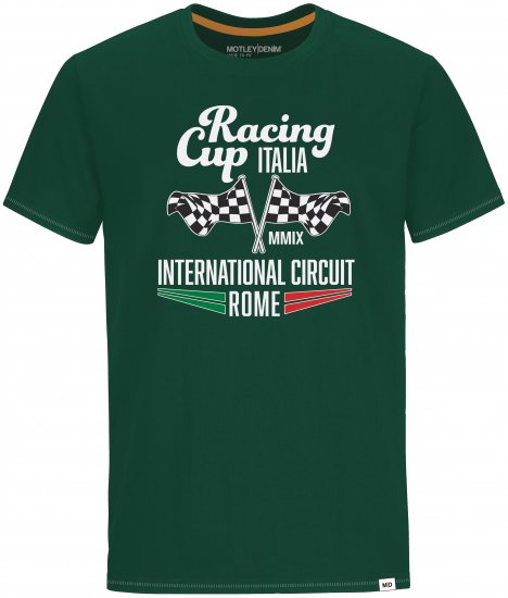 Motley Denim Bristol T-shirt Racing Green - Tričká - Nadrozmerné tričká - 2XL-14XL