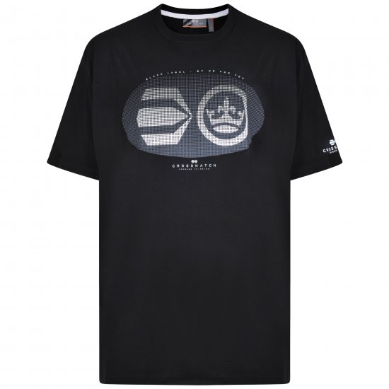 Crosshatch Eliptical T-shirt Black - Tričká - Nadrozmerné tričká - 2XL-14XL