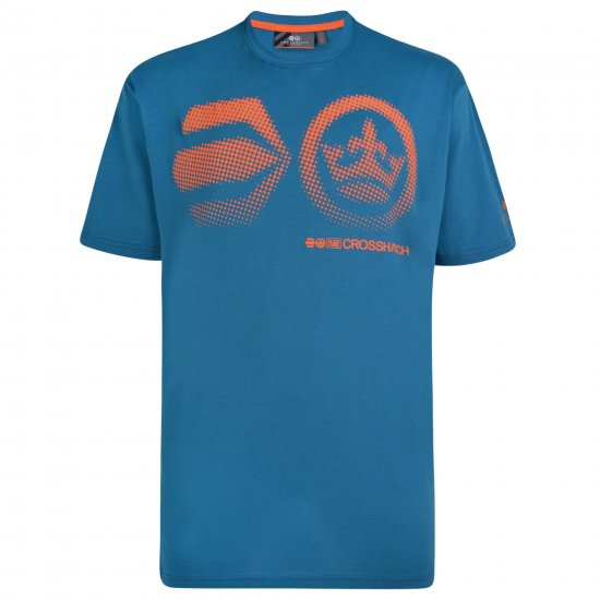 Crosshatch Kravtar T-shirt Blue - Tričká - Nadrozmerné tričká - 2XL-14XL
