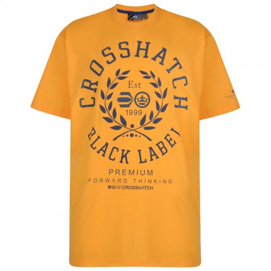 Crosshatch Laygos T-shirt Yellow - Tričká - Nadrozmerné tričká - 2XL-14XL