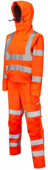 Leo Honeychurch EcoViz 10KX Performance+ Women's Breathable 2-Part Coverall Hi-Vis Orange - Pracovné Odevy - 