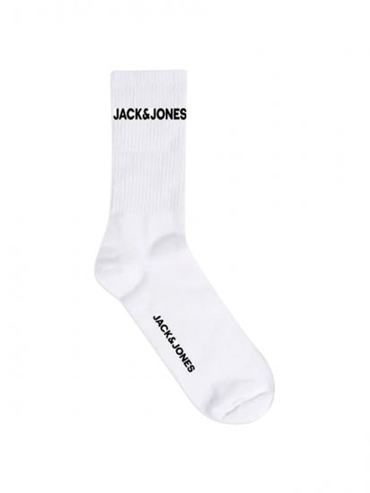 Jack & Jones Basic Logo Tenisové ponožky Biela 5-pack - Spodná bielizeň - Spodné Prádlo 2XL-8XL