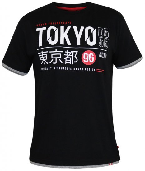 D555 Darnell T-shirt Black - Tričká - Nadrozmerné tričká - 2XL-14XL
