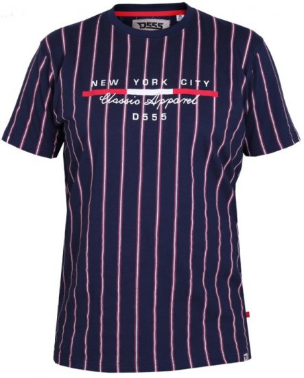 D555 Davis T-shirt Navy - Tričká - Nadrozmerné tričká - 2XL-14XL