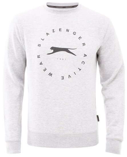 Slazenger Dean Sweatshirt Grey - Mikiny & mikiny bez kapucne - Mikiny & Mikiny s Kapucňou 2XL-12XL
