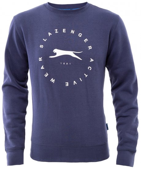 Slazenger Dean Sweatshirt Navy - Mikiny & mikiny bez kapucne - Mikiny & Mikiny s Kapucňou 2XL-12XL