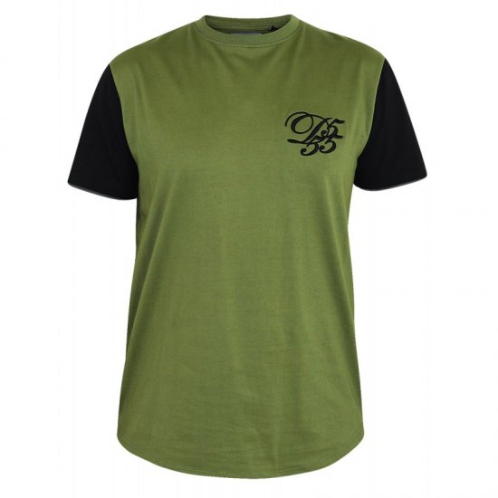 D555 Demarcus Couture T-shirt Khaki - Tričká - Nadrozmerné tričká - 2XL-14XL