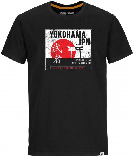 Motley Denim Derby T-shirt Black - Tričká - Nadrozmerné tričká - 2XL-14XL