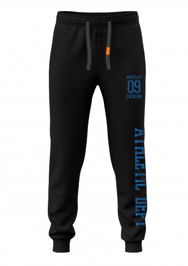 Motley Denim Dublin Sweatpants Black - Tepláky & teplákové kraťasy - Tepláky & Teplákové kraťasy - 2XL-12XL