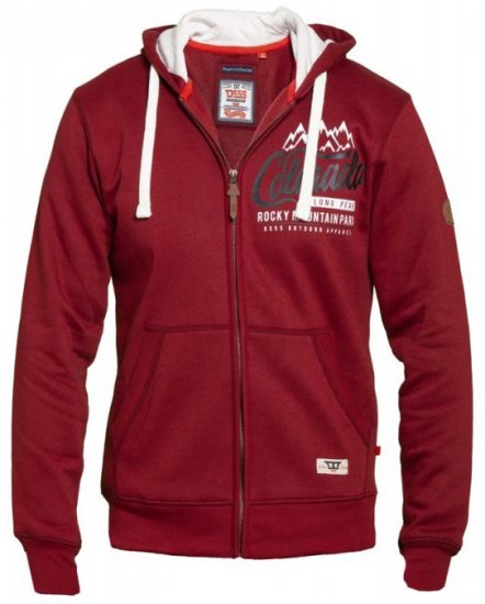 D555 Durham Hoodie Red - Mikiny & mikiny bez kapucne - Mikiny & Mikiny s Kapucňou 2XL-12XL
