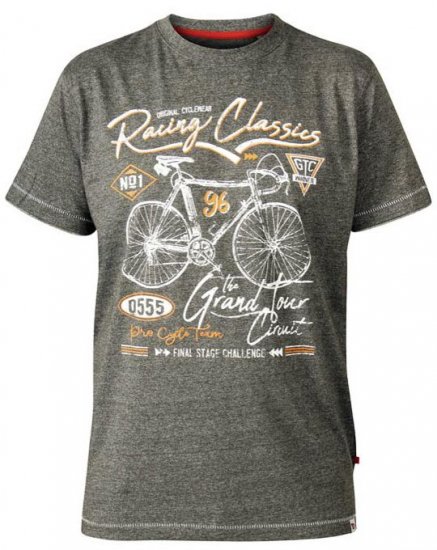D555 Eastwood Bicycle Crew Neck T-Shirt Khaki - Tričká - Nadrozmerné tričká - 2XL-14XL