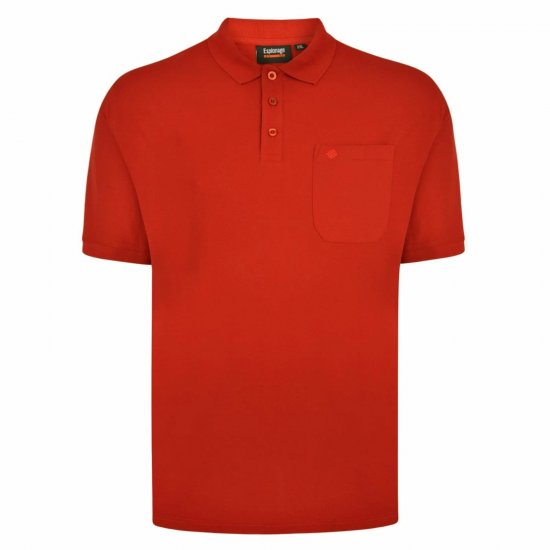 Espionage P074C Polokošeľa s Krátkym Rukávom Terakota - Polokošele - Polokošele 2XL-8XL