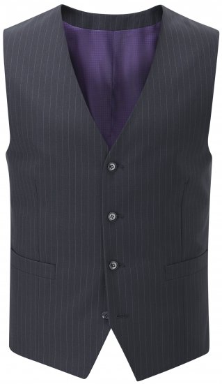 Skopes Darwin Waistcoat Black stripe - Obleky - Obleky 2XL-8XL