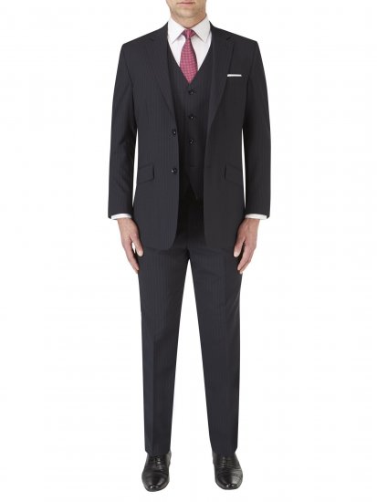 Skopes Darwin Waistcoat Black stripe - Obleky - Obleky 2XL-8XL