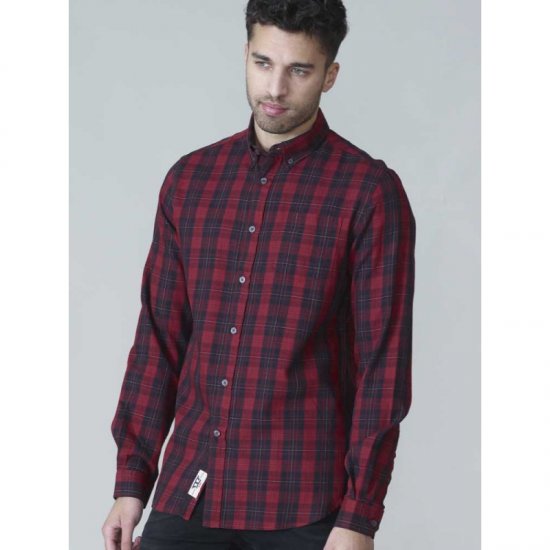 D555 Theo Long Sleeve Check Shirt - Košele - Košele 2XL-10XL
