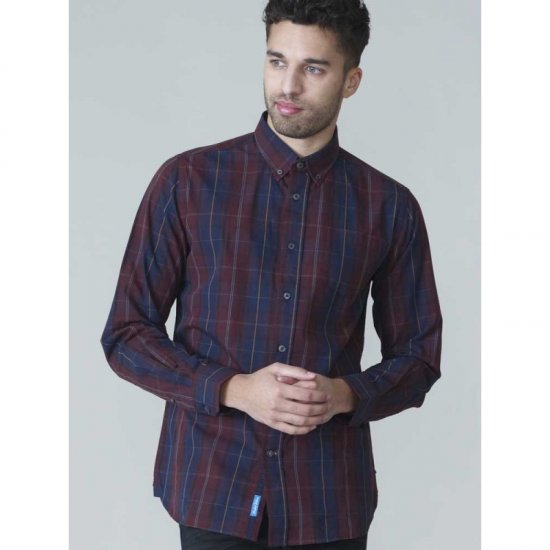 D555 Grady Long Sleeve Check Shirt - Košele - Košele 2XL-10XL