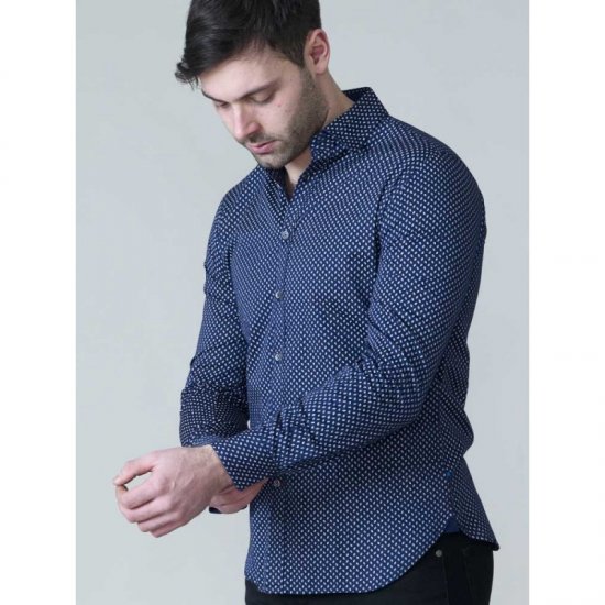 D555 Lavar Long Sleeve Diamond Printed Shirt - Košele - Košele 2XL-10XL