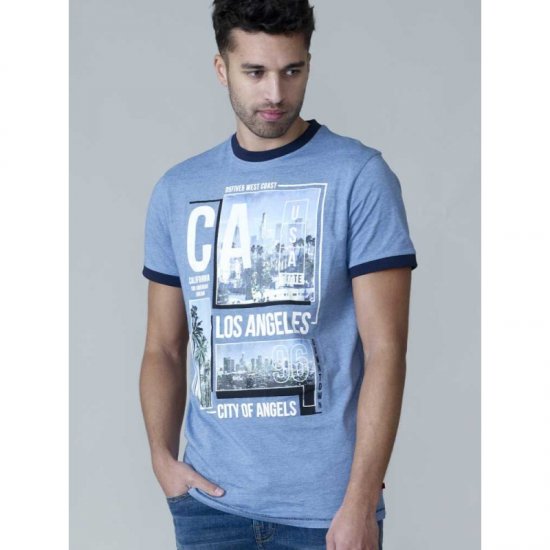 D555 Howie Fine Stripe T-shirt Blue - Tričká - Nadrozmerné tričká - 2XL-14XL