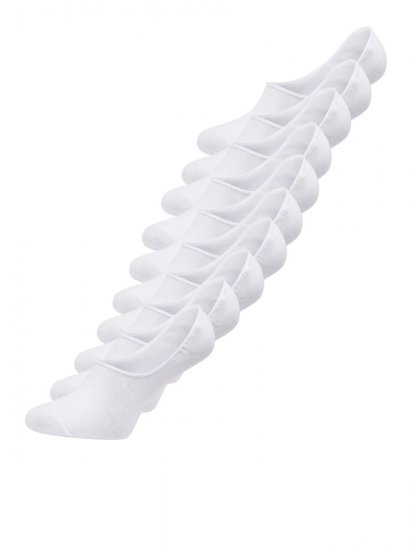 Jack & Jones Basic Členkové ponožky Biela 10-pack - Spodná bielizeň - Spodné Prádlo 2XL-8XL