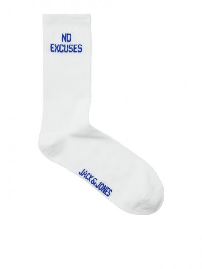 Jack & Jones Power Statements Tenisové ponožky Biela 3-pack - Spodná bielizeň - Spodné Prádlo 2XL-8XL