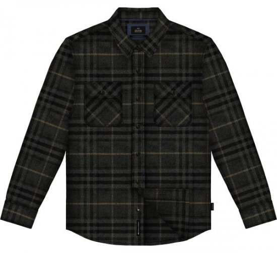 Double Outfitters GS-5233 Flanelová košeľa Čierna/Sivá - Košele - Košele 2XL-10XL