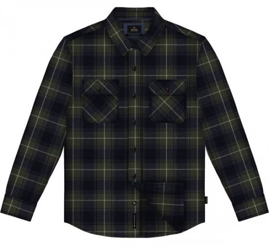 Double Outfitters GS-5233 Flanelová košeľa Olivová/Modrá - Košele - Košele 2XL-10XL