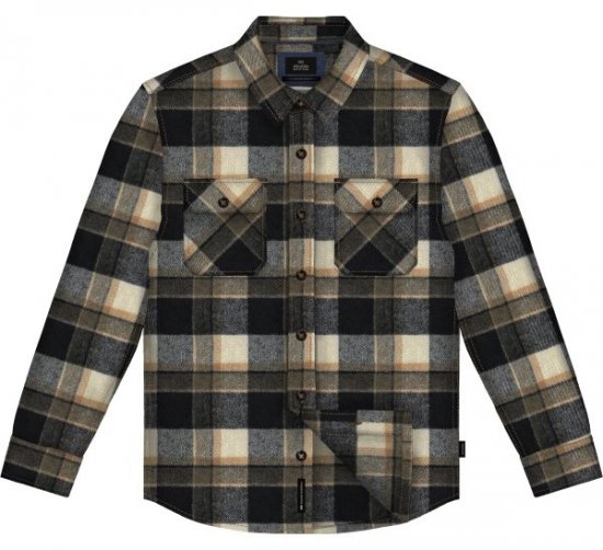 Double Outfitters GS-5233 Flanelová košeľa Námornícka modrá/Béžová - Košele - Košele 2XL-10XL