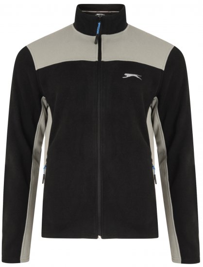 Slazenger Haines Microfleece Black - Mikiny & mikiny bez kapucne - Mikiny & Mikiny s Kapucňou 2XL-12XL