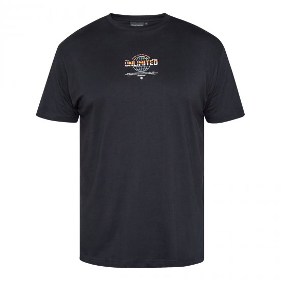 North Latitude T-Shirt With Print Čierna - Tričká - Nadrozmerné tričká - 2XL-14XL