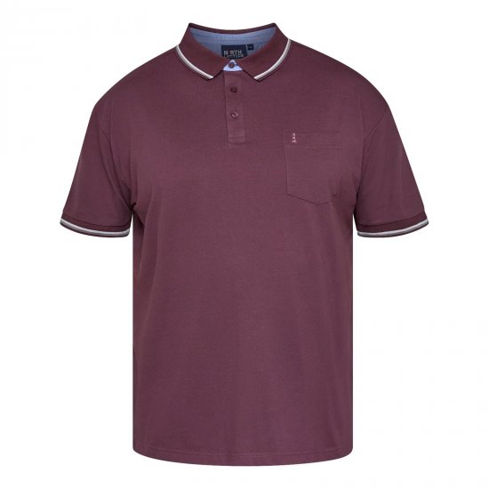 North Latitude Superflex Polo Aubergine - TALL polokošele - TALL polo tričká pre vysokých mužov