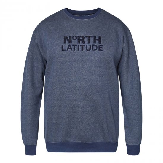 North Latitude Crewneck Logo Sweat Námornícka modrá - TALL mikiny - TALL mikiny pre vysokých mužov