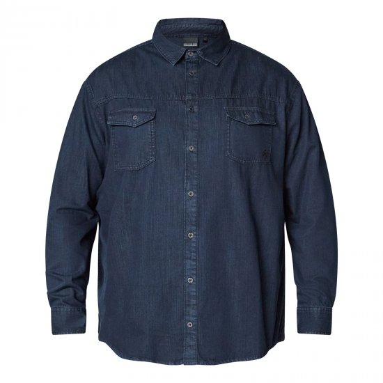 North Latitude Denim Shirt LS Modrá - Košele - Košele 2XL-10XL