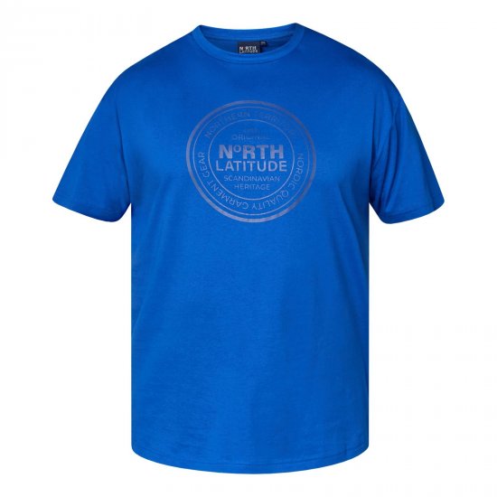 North Latitude T-Shirt Modrá - Tričká - Nadrozmerné tričká - 2XL-14XL